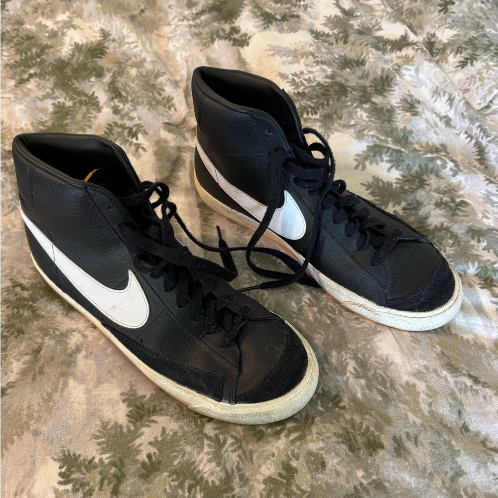 Nike Black and White Blazers High Tops